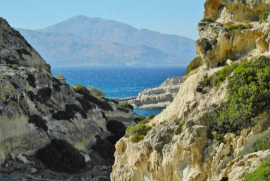 The walk behind Matala Beach (image by Mark Latter)