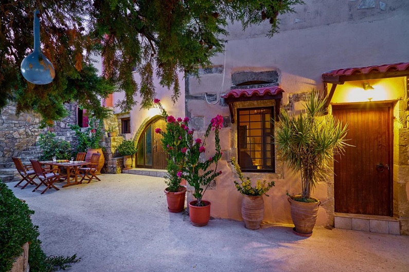 Mouri Villa courtyard with dappled light