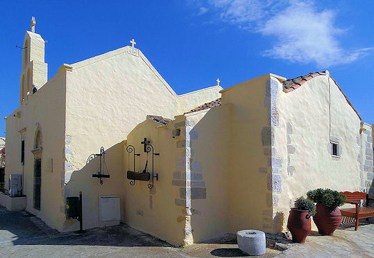 Odigitrias Monastery Crete is 11 km from Mires town (image by Rookuzz)