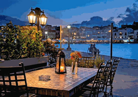 Dine by the harbour in the old town, this is Palazzo al Mare in Chania