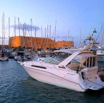 Stay on the Pegasus in Heraklion Old Harbour for a unique experience and very central location