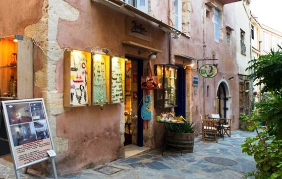 The entrance to Pension Eva in the Old Town of Chania