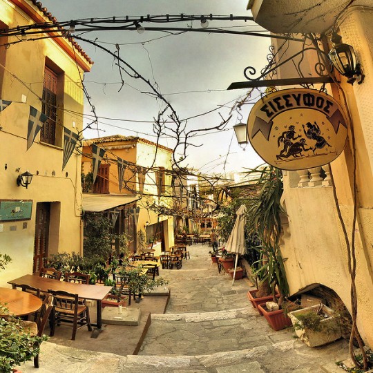 Plaka in Athens (image by Panoramas)