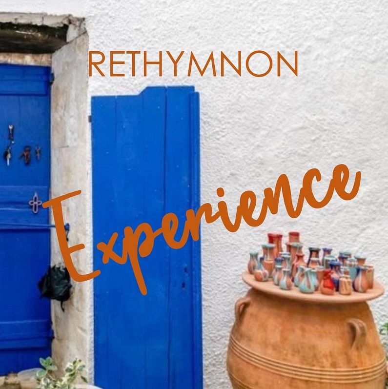 Rethymno Experience tile with pottery