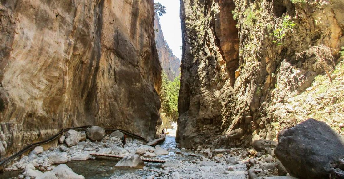 Samaria Gorge Walk Narrowest Point, Crete Greece