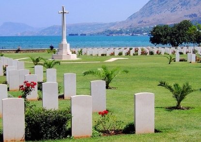 The War Cemetaries are located on Souda Bay