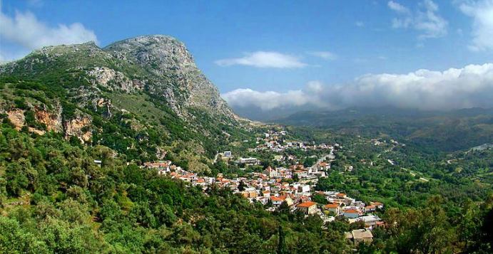 Spili village sits at the foot of Mount Kedros in central Crete