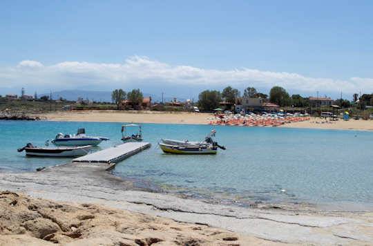 The safe harbour of Stavros Beach