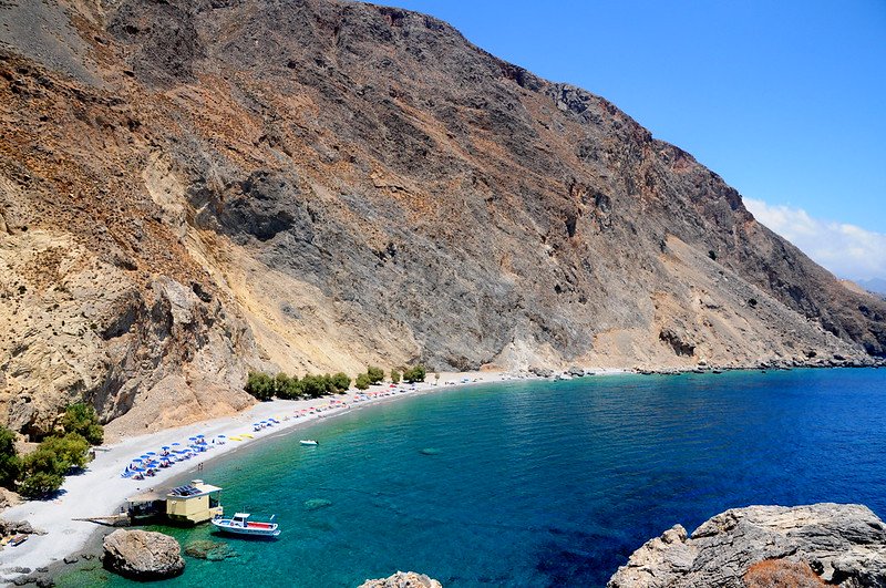 Sweetwater or Glyko Nero Beach east of Loutro in Crete