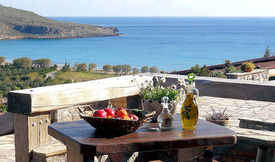 Terra Minoika View to the beach of Kato Zakros