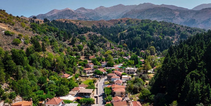 Theriso Gorge and Village make a wonderful destination for a day's drive from Chania town