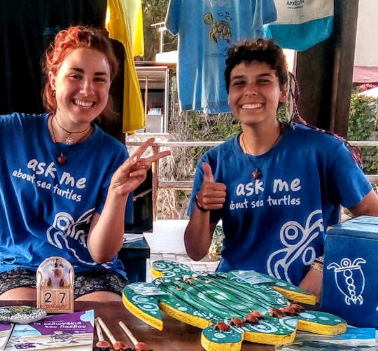 Young volunteers for Archelon Sea Turtle Protection Society of Greece in Heraklion, Crete (image by Mark Latter)