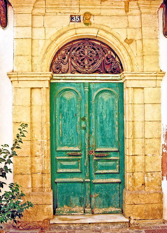 Venetian doorway in Chania, Crete