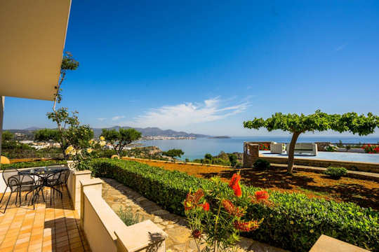 Panorama Villa view back to Agios Nikolaos