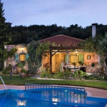 Villa with olive trees and pool