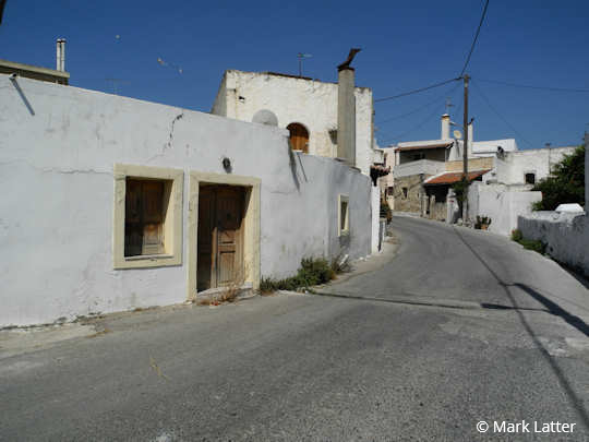 Vori village street in Crete (image by Mark Latter)