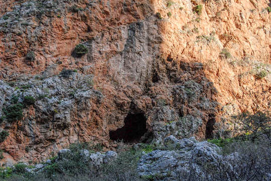 Zakros Gorge is dotted with caves which were used as burial sites, hence the name 'The Gorge of the Dead'